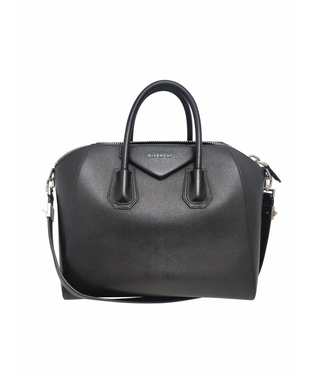 GIVENCHY Черная кожаная сумка с короткими ручками, фото 1