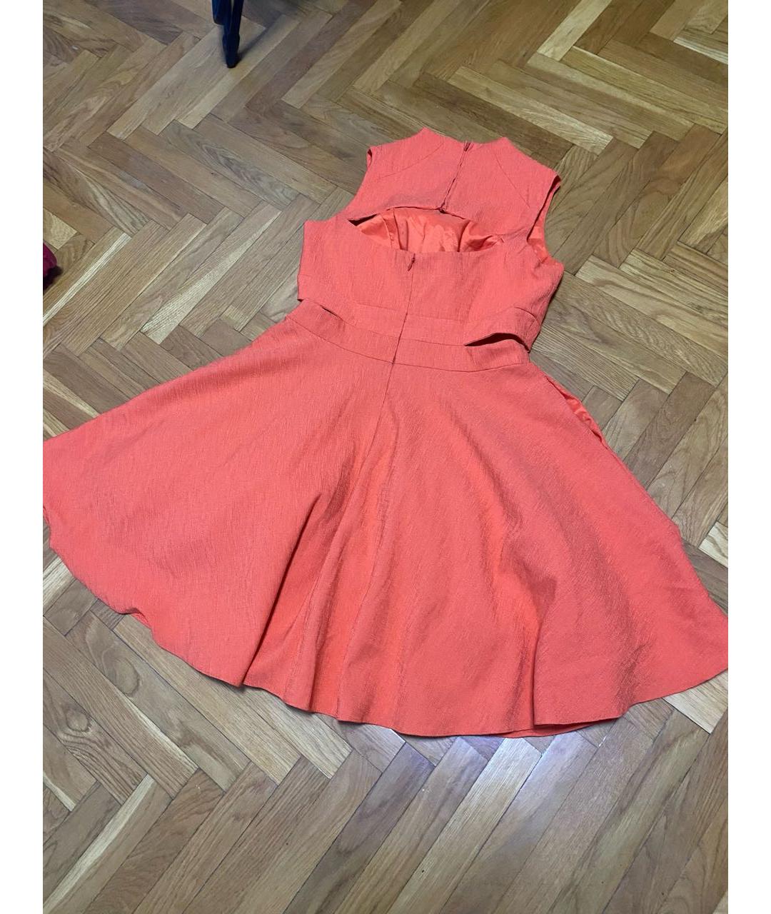FOREVER UNIQUE Оранжевое полиэстеровое коктейльное платье, фото 4