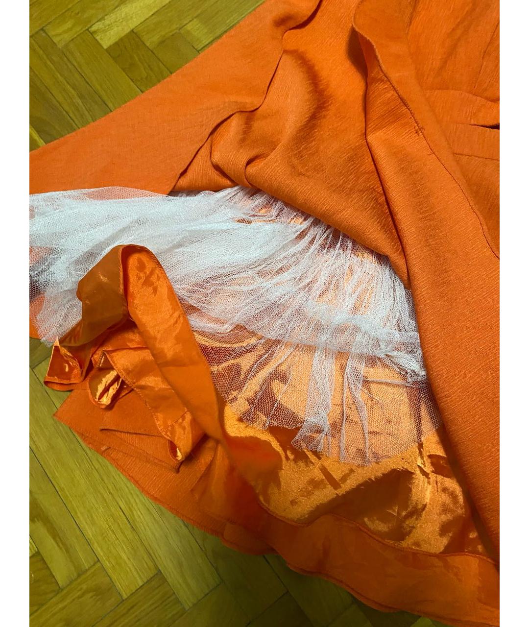 FOREVER UNIQUE Оранжевое полиэстеровое коктейльное платье, фото 3