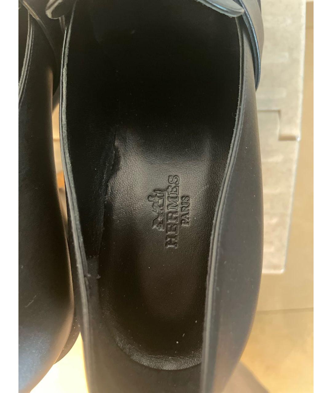 HERMES PRE-OWNED Черные кожаные туфли, фото 7