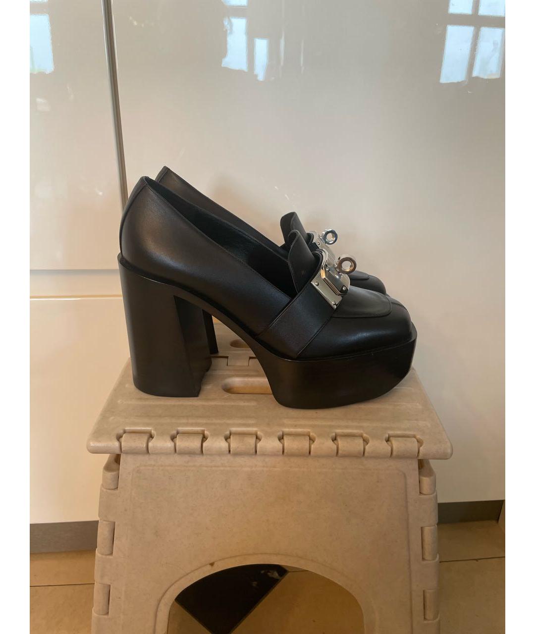 HERMES PRE-OWNED Черные кожаные туфли, фото 9