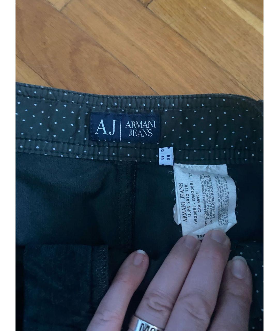 ARMANI JEANS Черная хлопковая юбка миди, фото 3