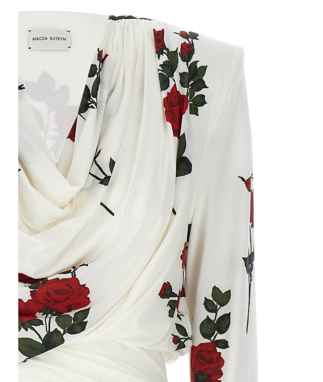 MAGDA BUTRYM Белое полиамидовое повседневное платье, фото 3