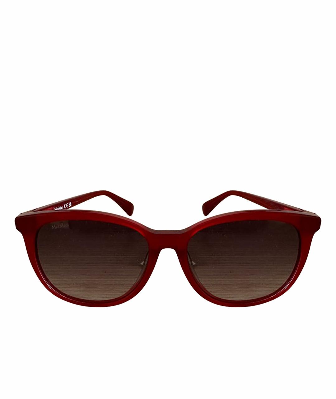 MAX MARA Красные пластиковые солнцезащитные очки, фото 1