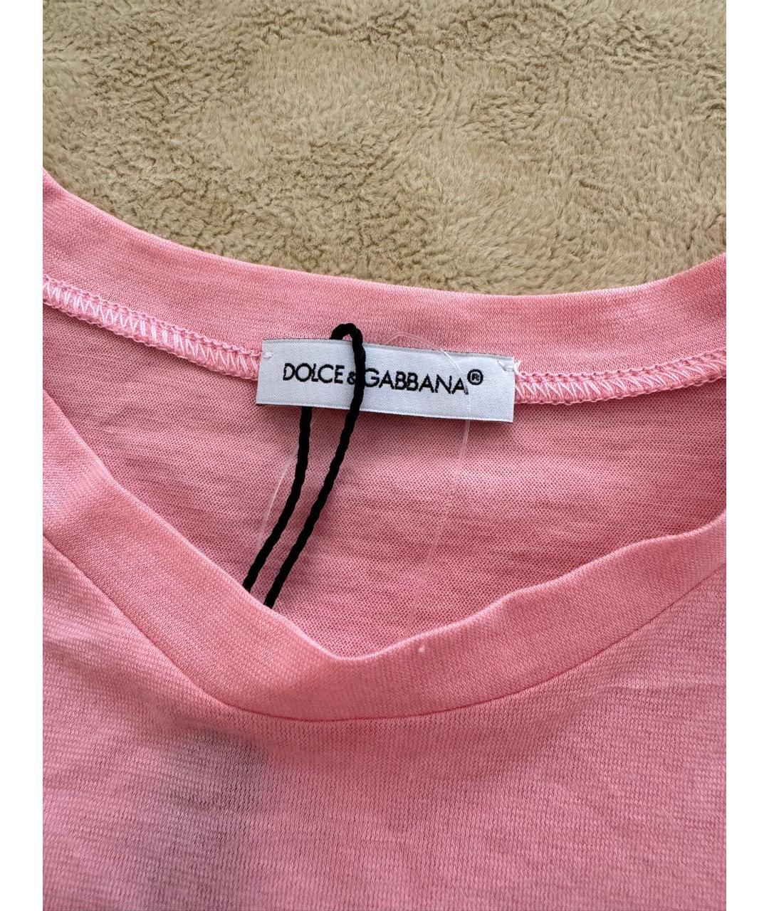 DOLCE&GABBANA Розовый хлопковый детская футболка / топ, фото 3