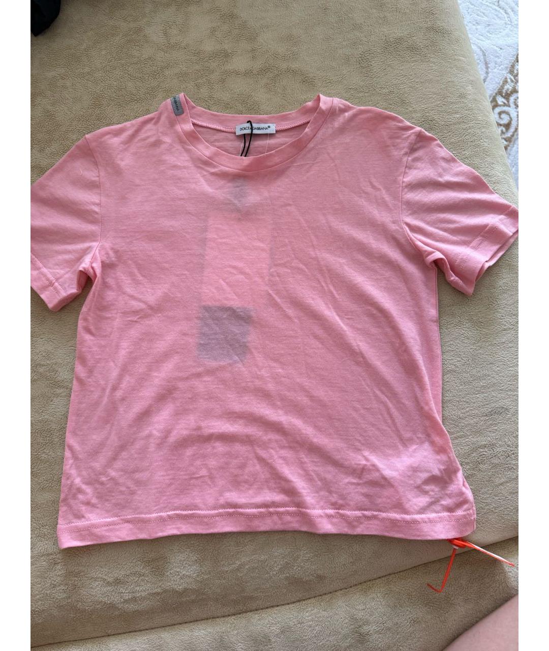 DOLCE&GABBANA Розовый хлопковый детская футболка / топ, фото 6
