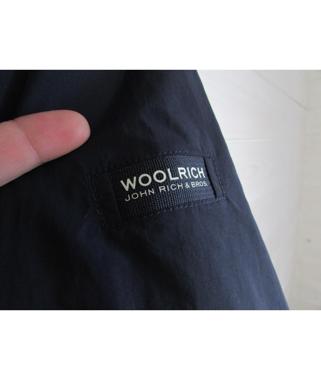 WOOLRICH Темно-синяя синтетическая куртка, фото 4