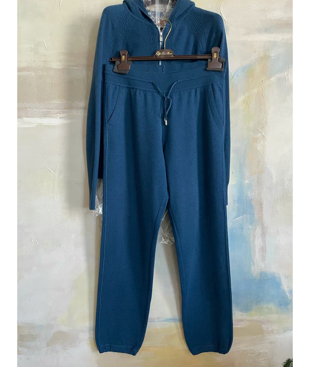 LORO PIANA Синий кашемировый костюм с брюками, фото 4