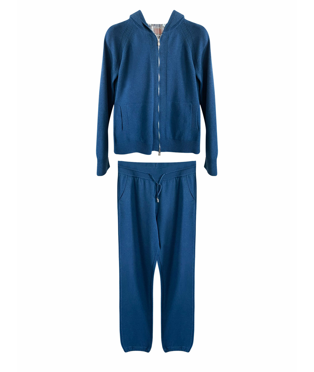 LORO PIANA Синий кашемировый костюм с брюками, фото 1