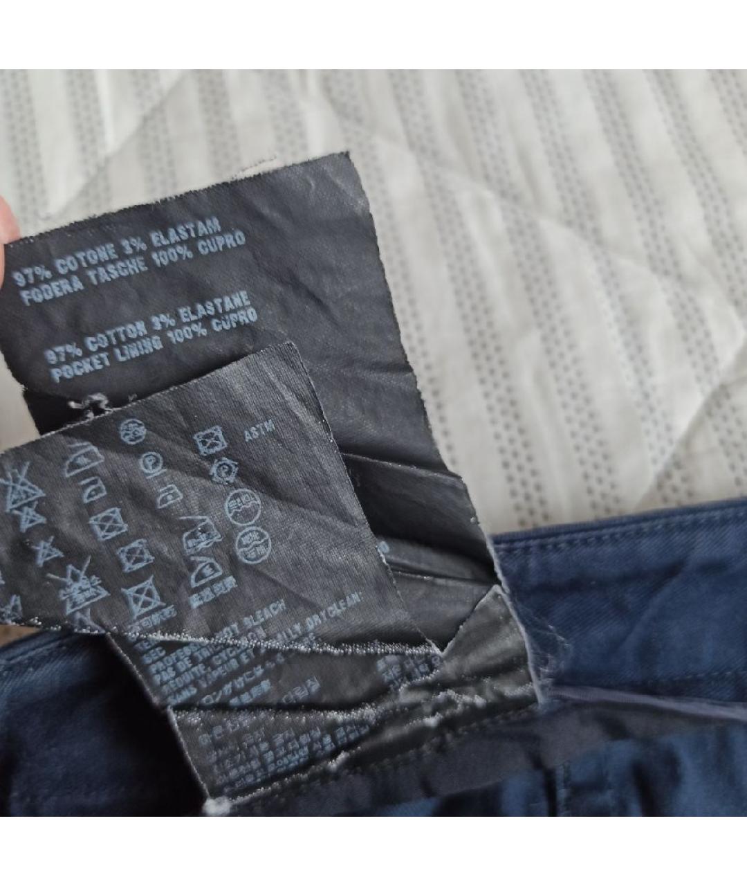 PRADA Темно-синие хлопковые брюки узкие, фото 6