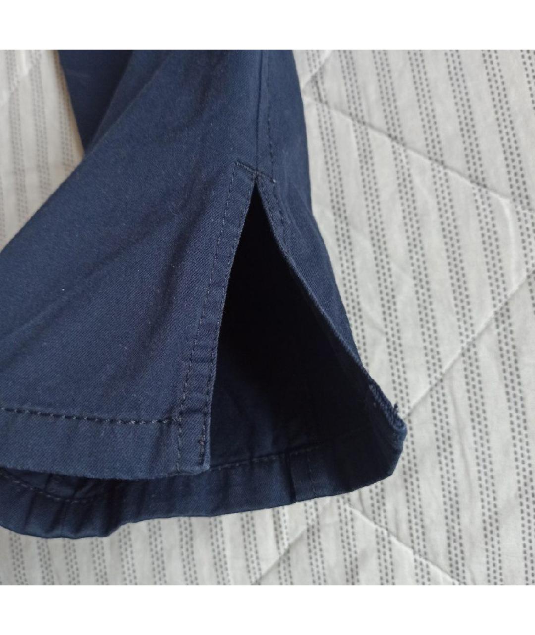 PRADA Темно-синие хлопковые брюки узкие, фото 9