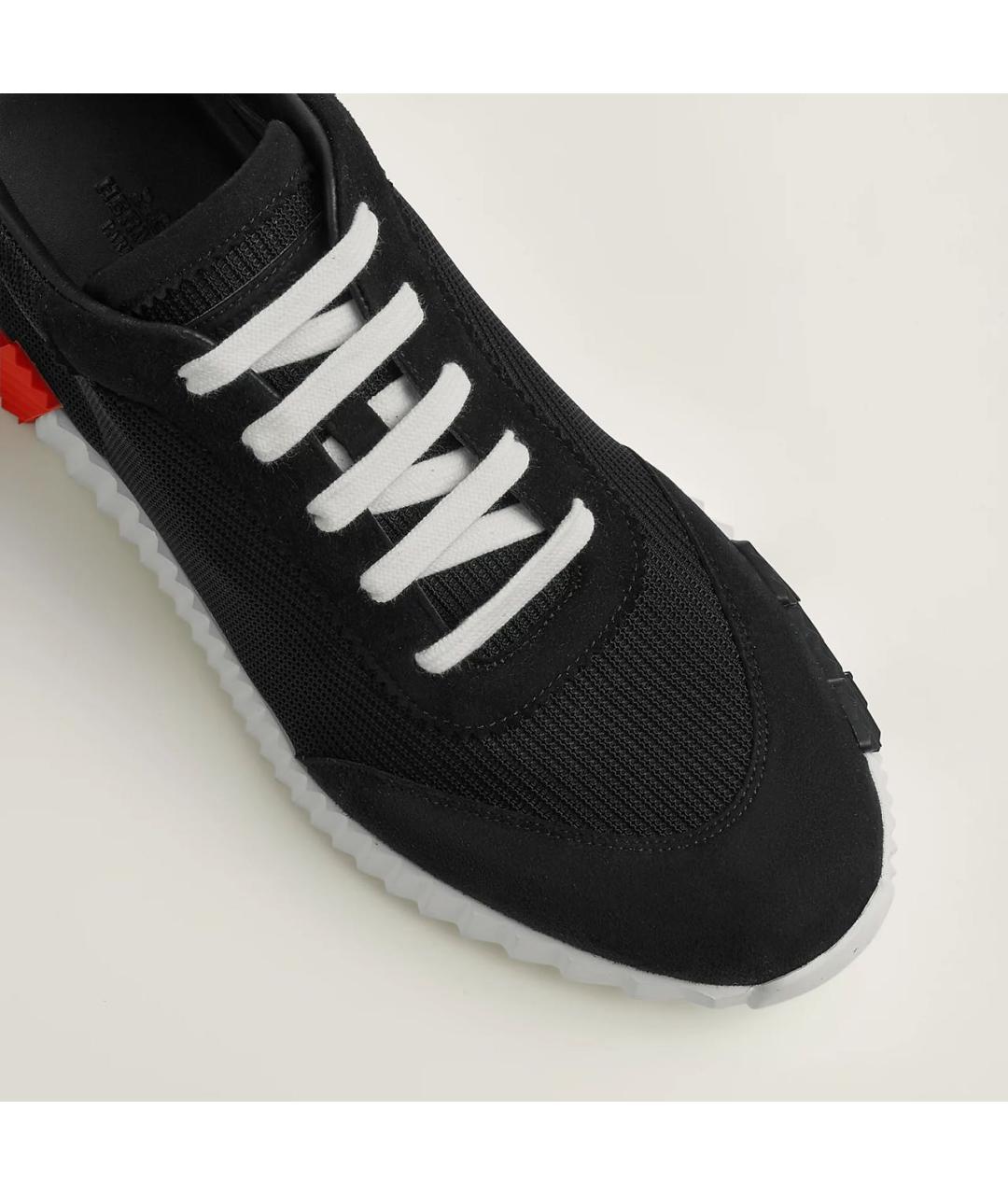 HERMES PRE-OWNED Черные текстильные низкие кроссовки / кеды, фото 6