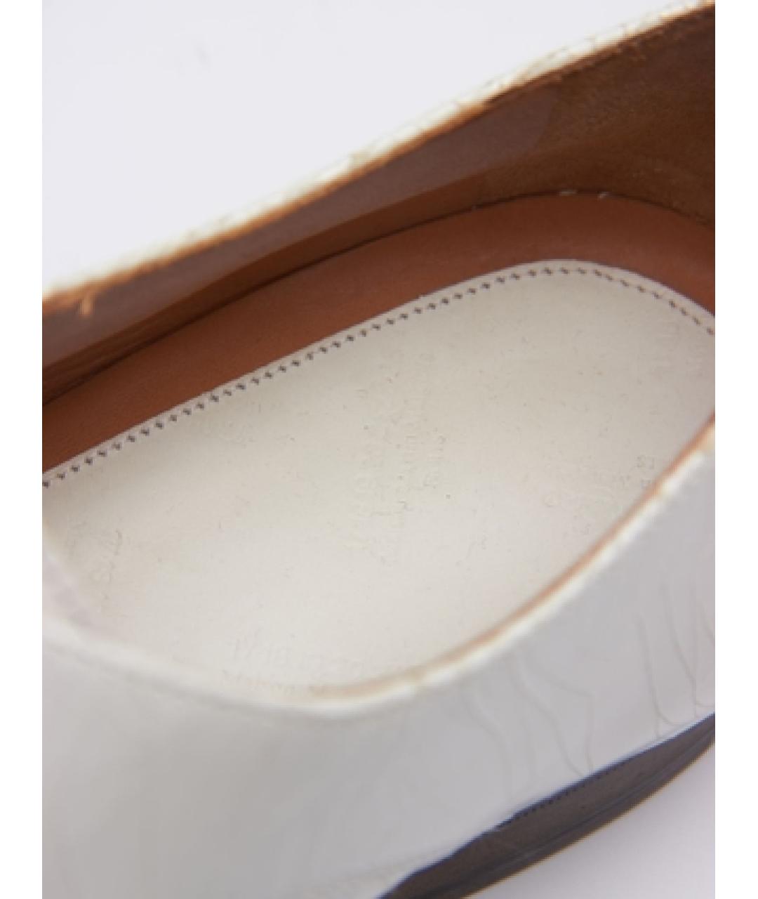 MAISON MARGIELA Белые кожаные туфли, фото 3