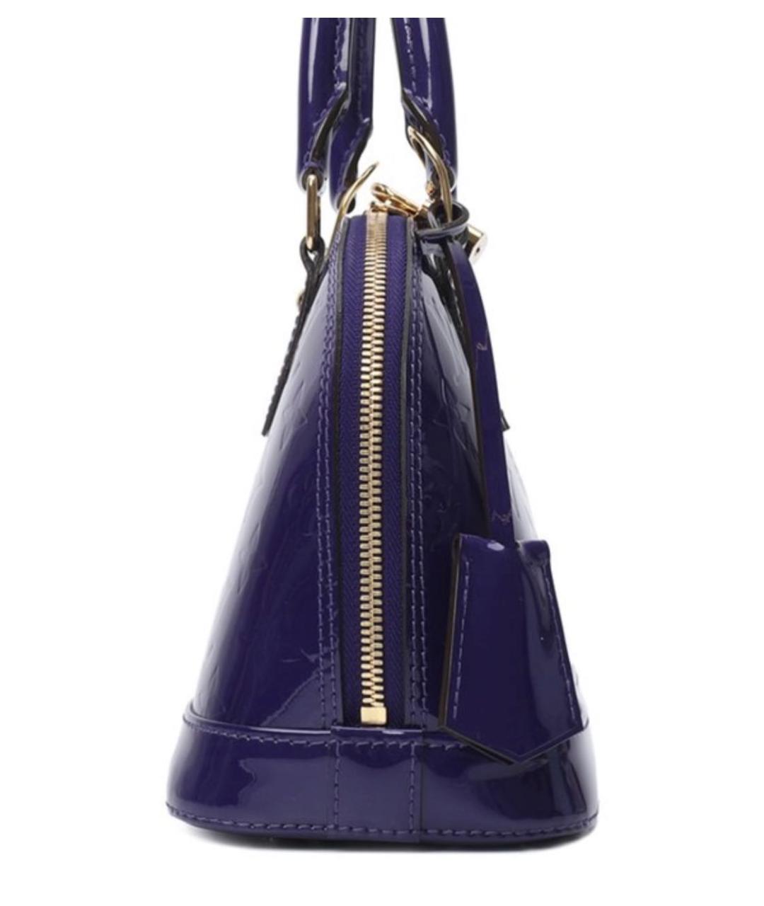 LOUIS VUITTON PRE-OWNED Фиолетовая сумка с короткими ручками из лакированной кожи, фото 2