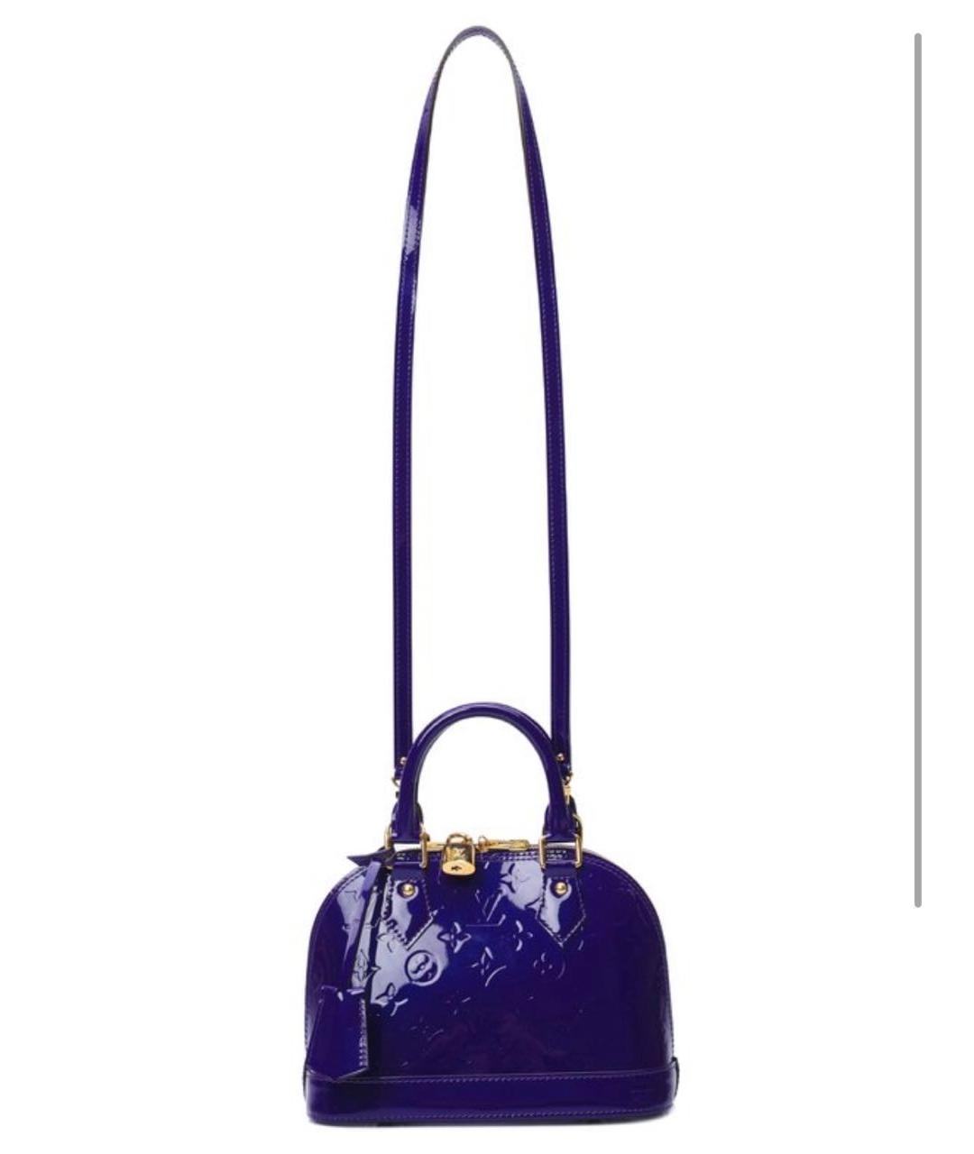 LOUIS VUITTON PRE-OWNED Фиолетовая сумка с короткими ручками из лакированной кожи, фото 7