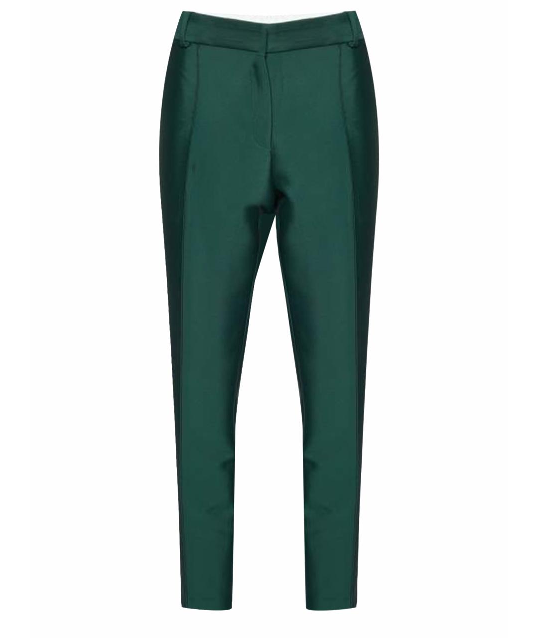 CELINE PRE-OWNED Зеленые креповые брюки узкие, фото 1