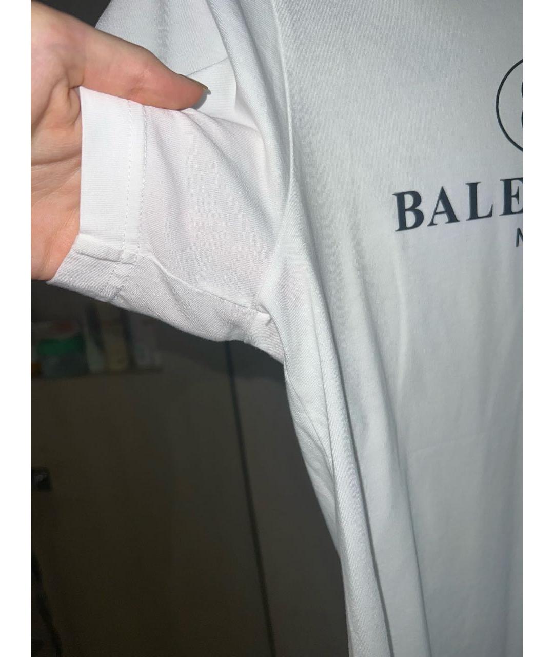 BALENCIAGA Белая хлопковая футболка, фото 3