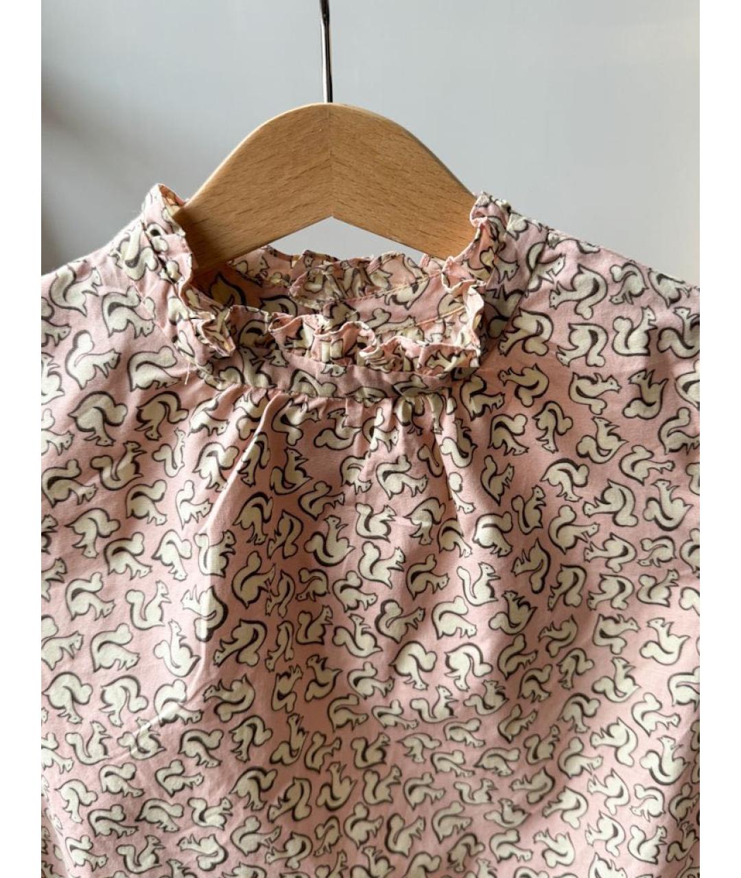 BONPOINT Розовая хлопковая рубашка/блузка, фото 5