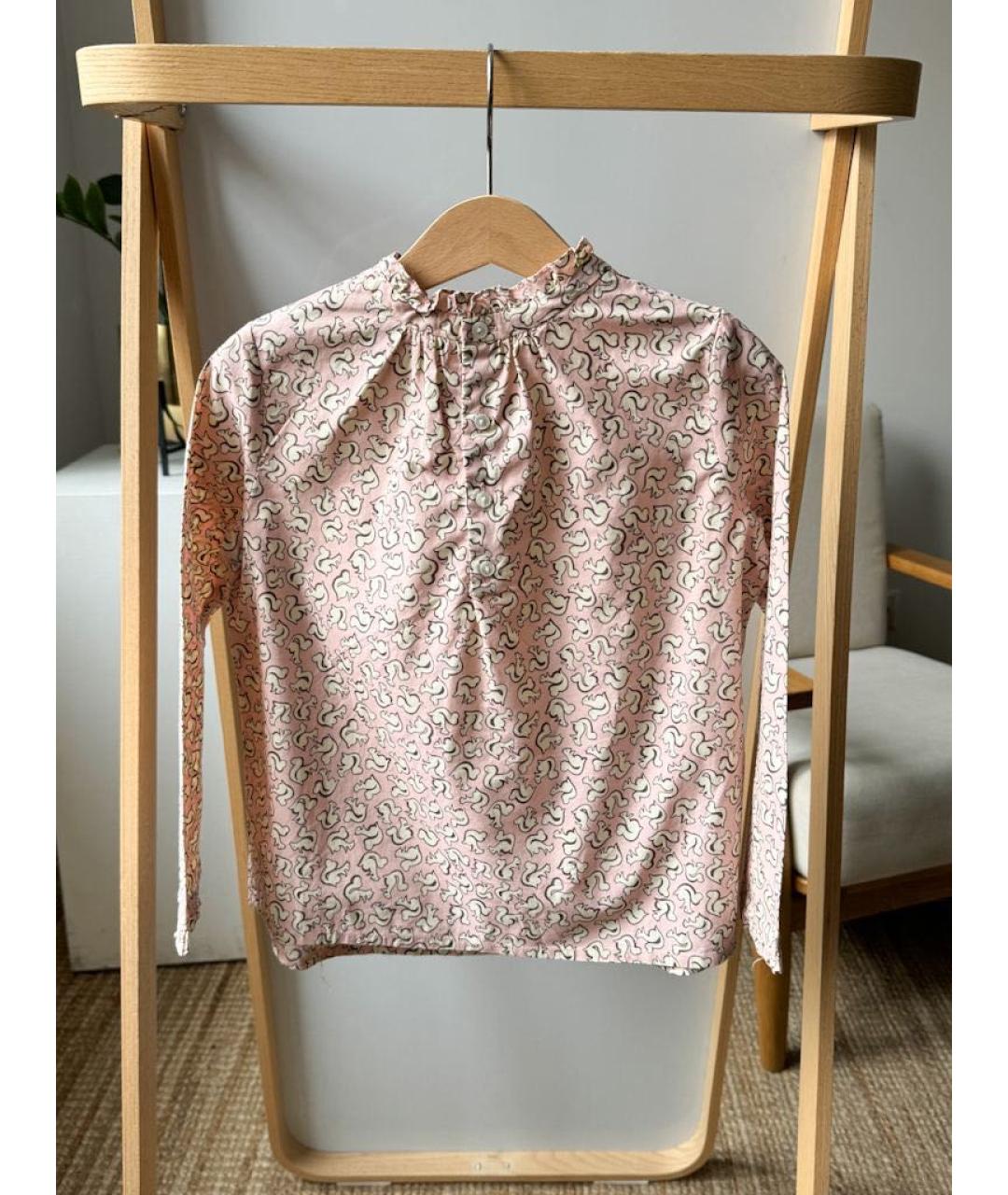 BONPOINT Розовая хлопковая рубашка/блузка, фото 2
