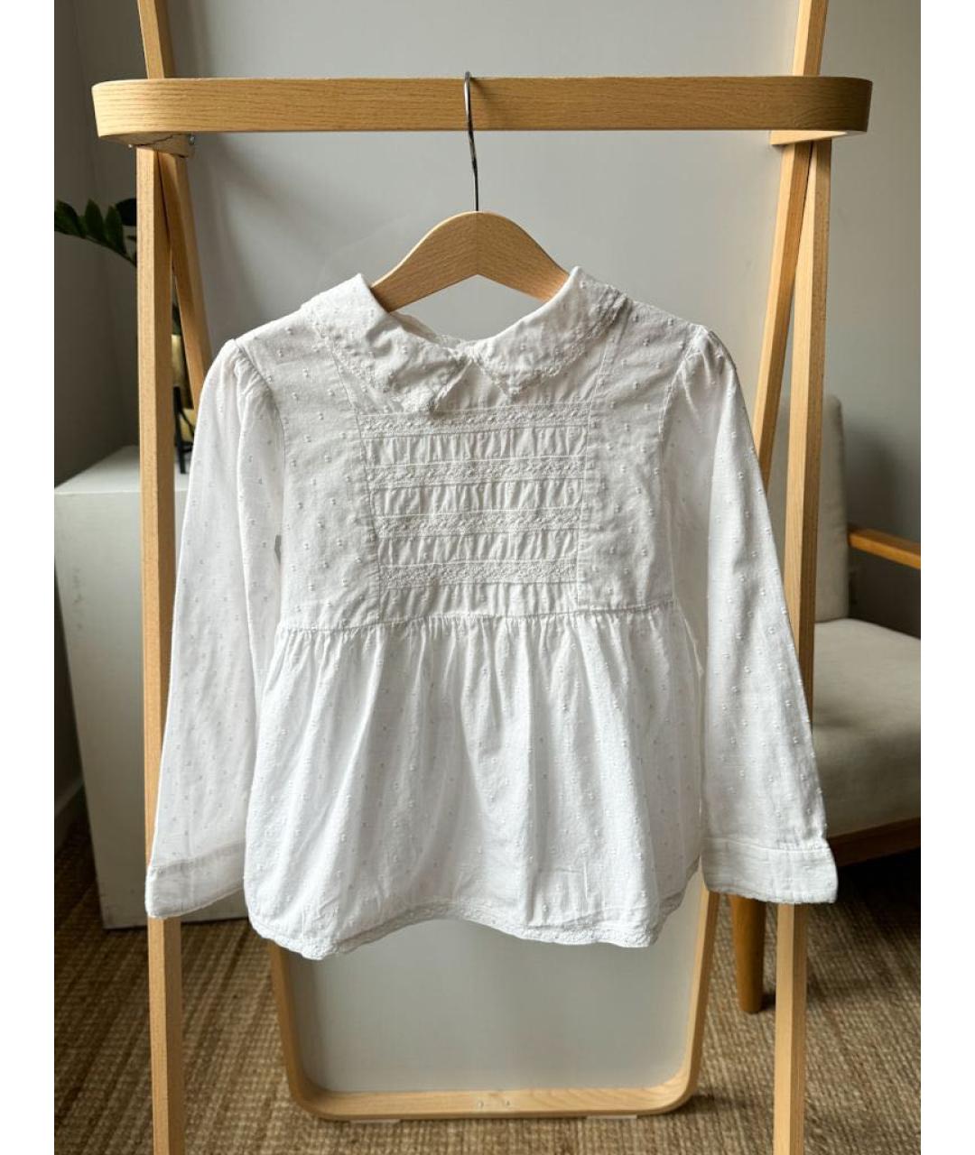 BONPOINT Белая хлопковая рубашка/блузка, фото 6
