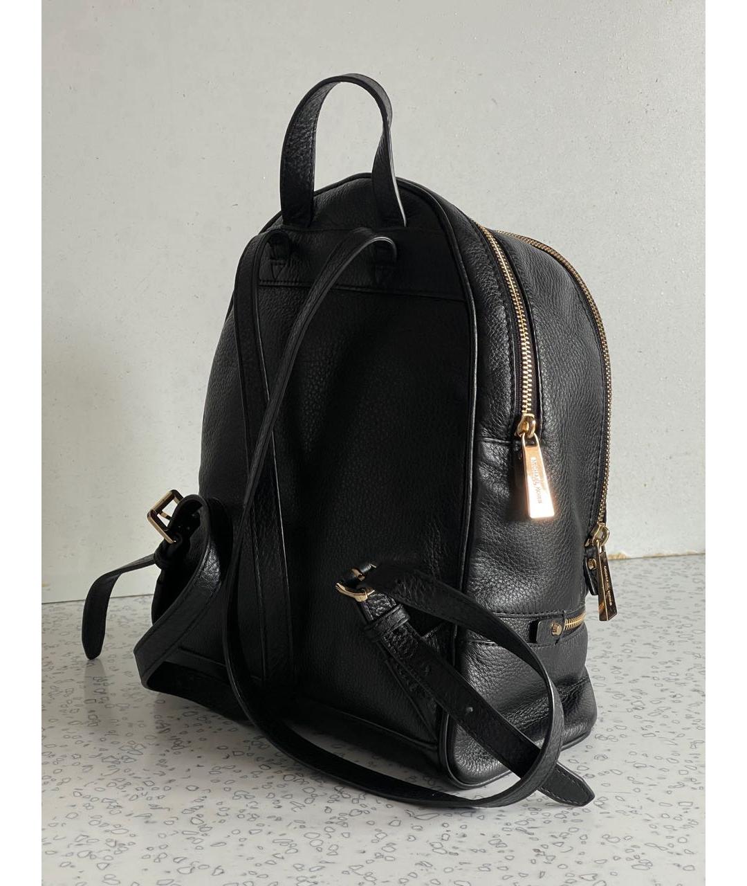 MICHAEL MICHAEL KORS Черный кожаный рюкзак, фото 3