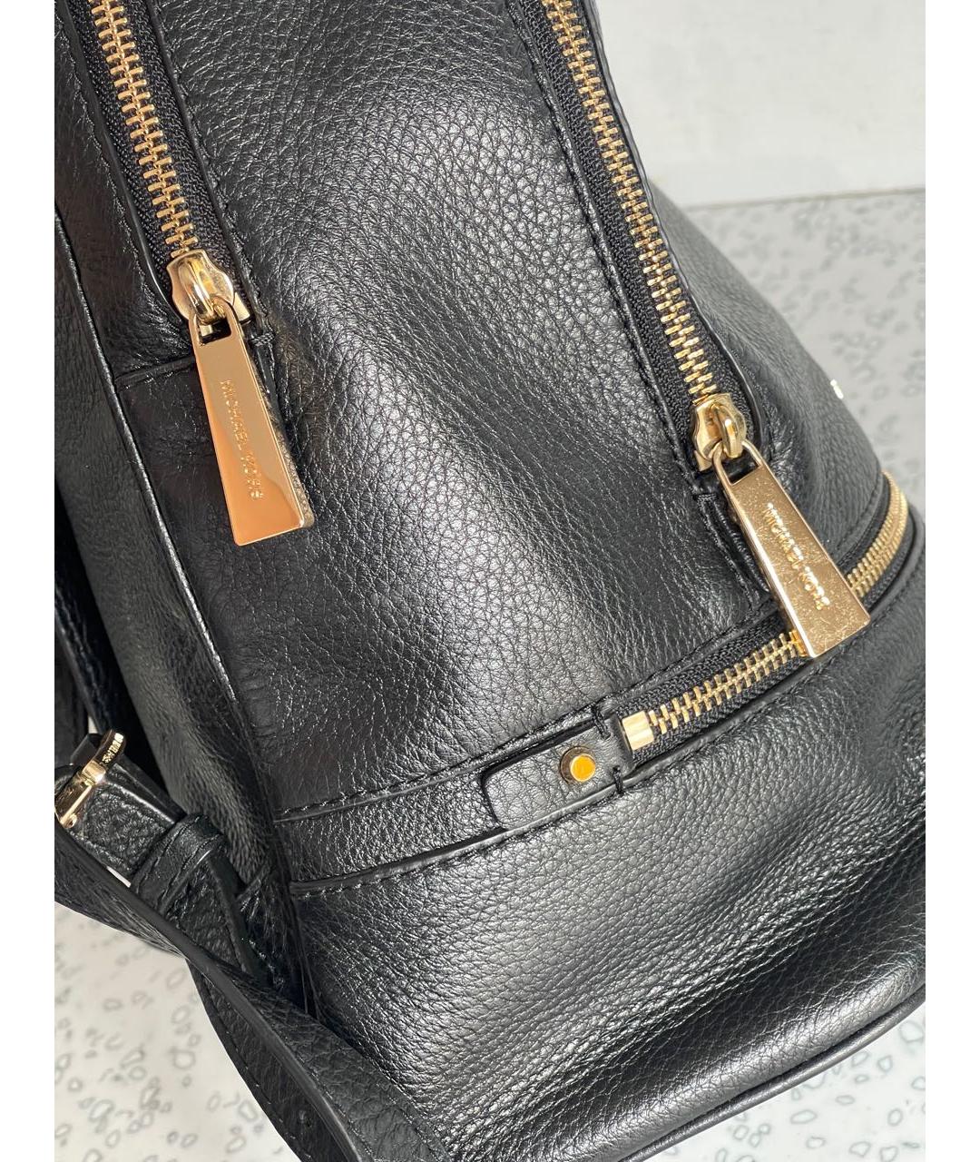 MICHAEL MICHAEL KORS Черный кожаный рюкзак, фото 5