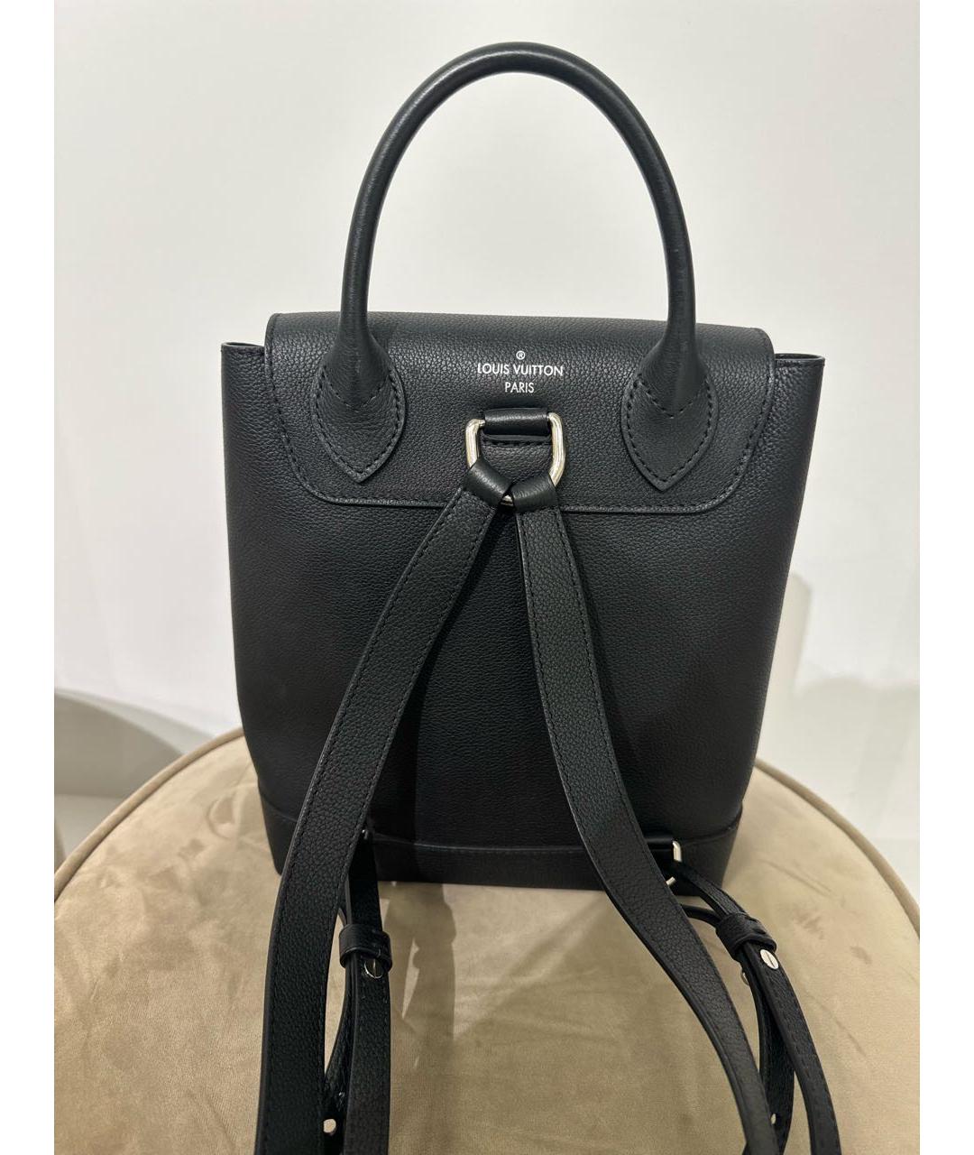 LOUIS VUITTON PRE-OWNED Черный кожаный рюкзак, фото 3