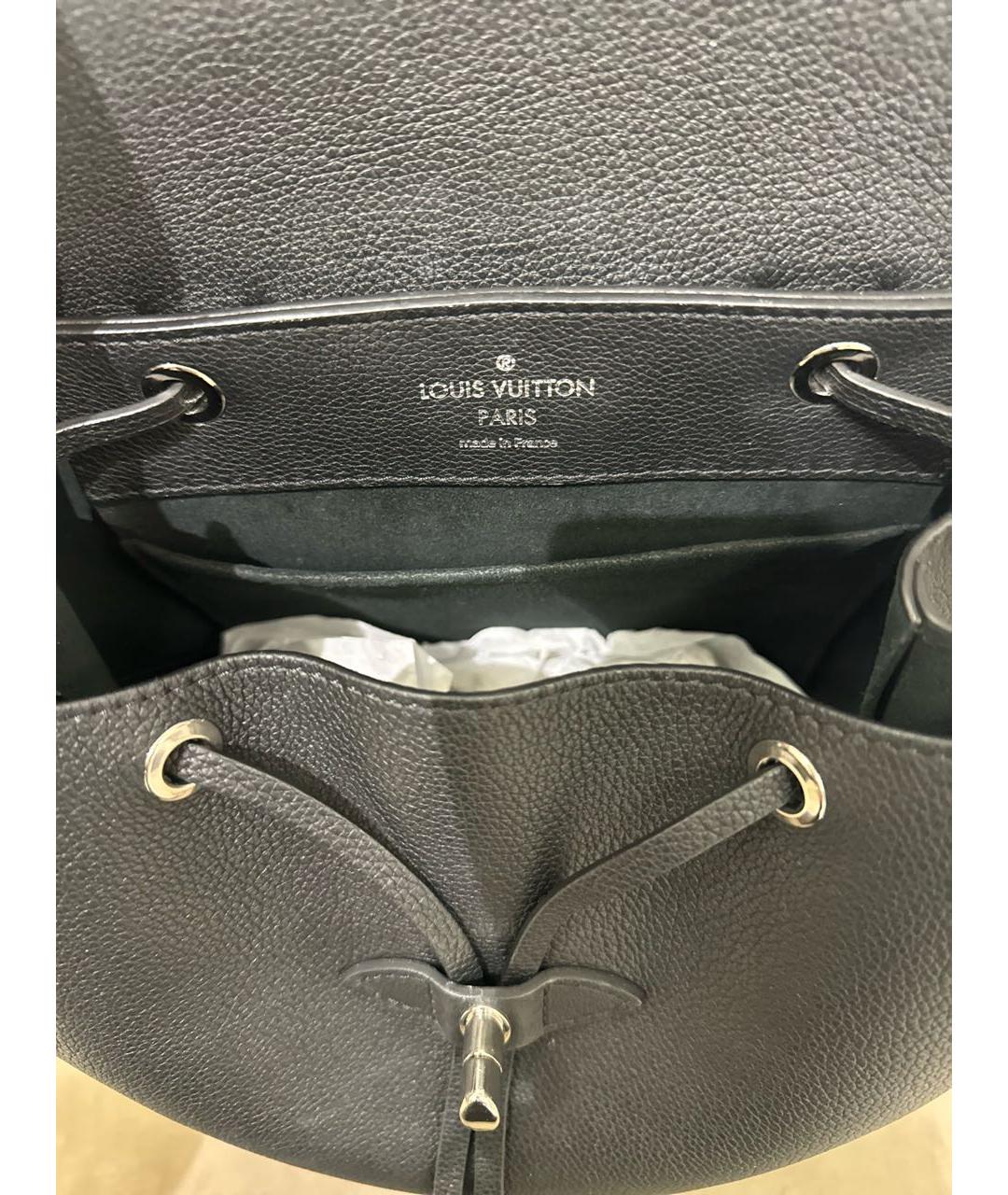 LOUIS VUITTON PRE-OWNED Черный кожаный рюкзак, фото 4