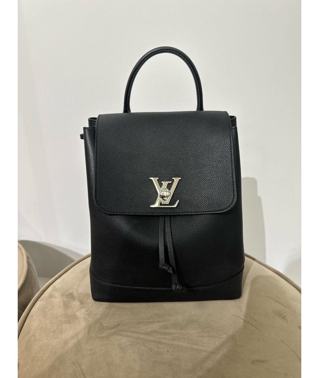 LOUIS VUITTON PRE-OWNED Черный кожаный рюкзак, фото 5