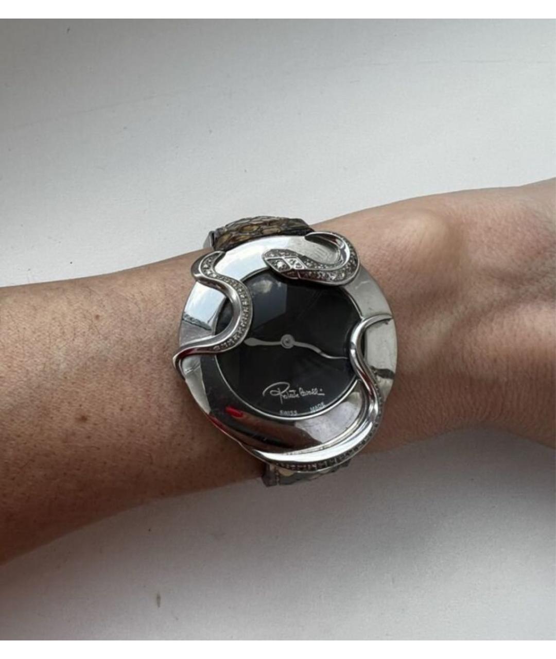 ROBERTO CAVALLI Серебряные металлические часы, фото 6