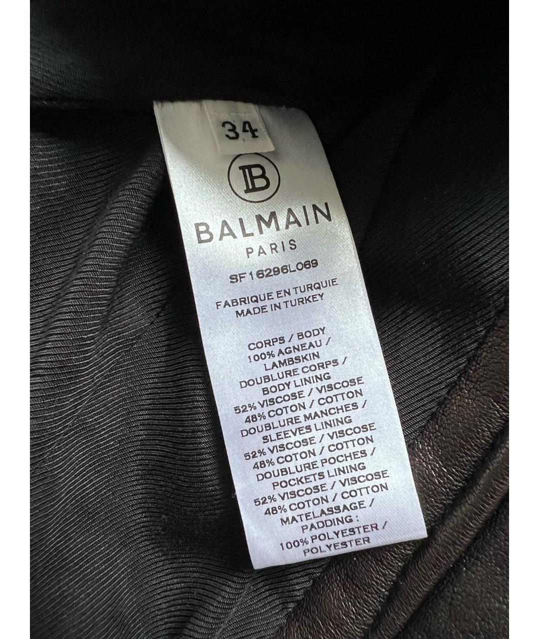 BALMAIN Черное кожаное платье, фото 5