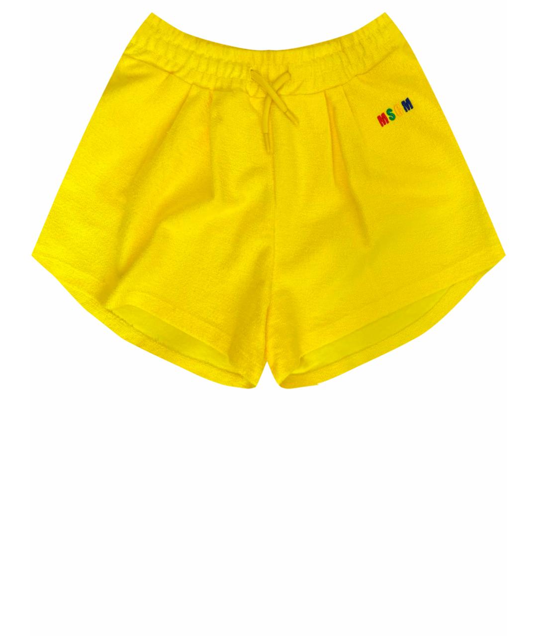 MSGM Желтые хлопковые брюки и шорты, фото 1