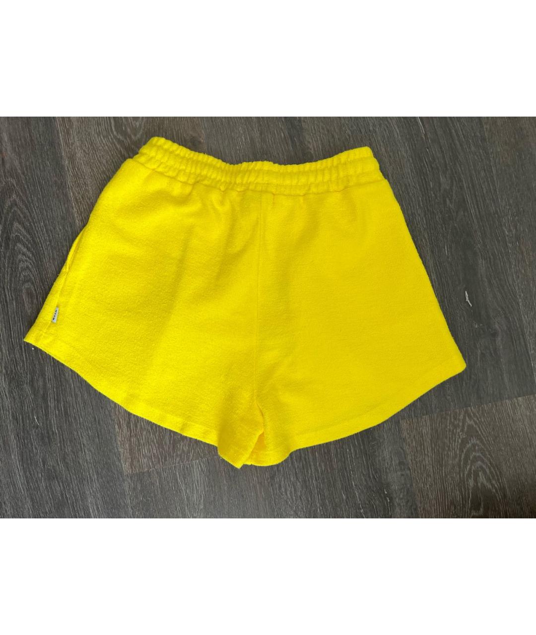 MSGM Желтые хлопковые брюки и шорты, фото 2