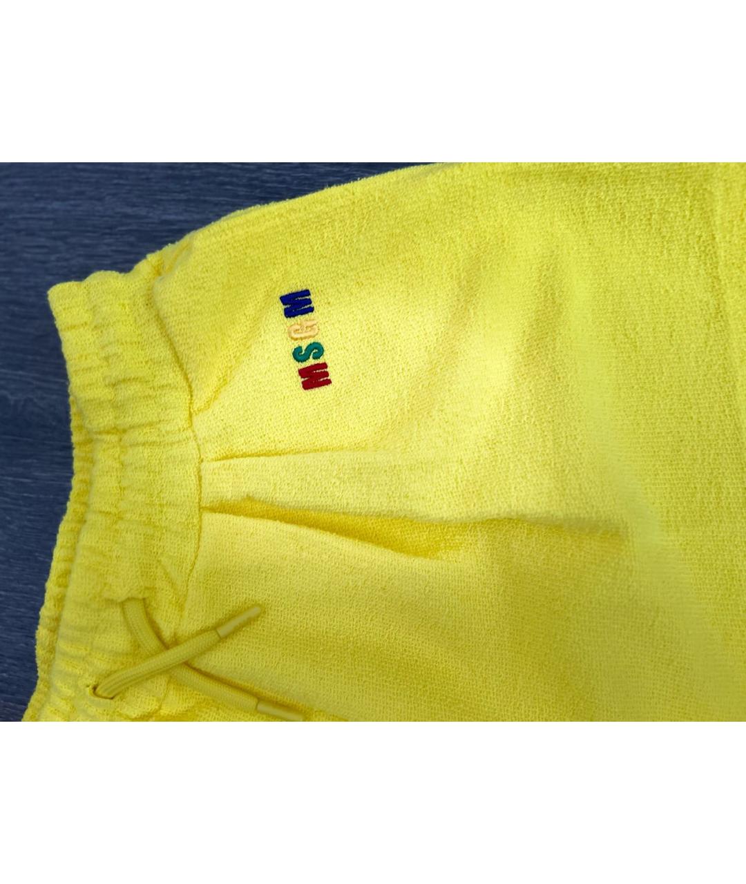 MSGM Желтые хлопковые брюки и шорты, фото 3
