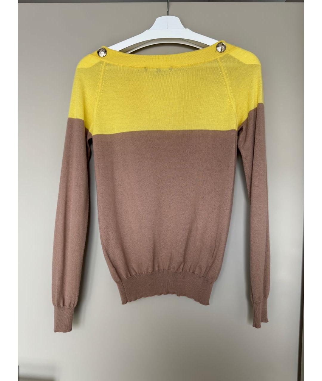 GUCCI Желтый кашемировый джемпер / свитер, фото 2
