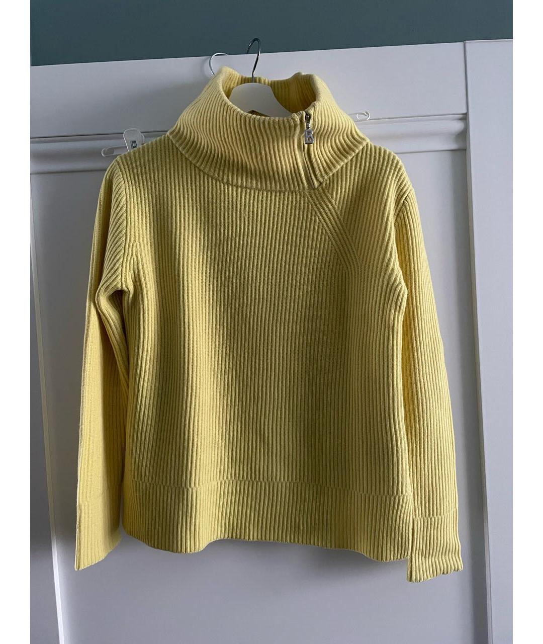BOGNER Желтый кашемировый джемпер / свитер, фото 9