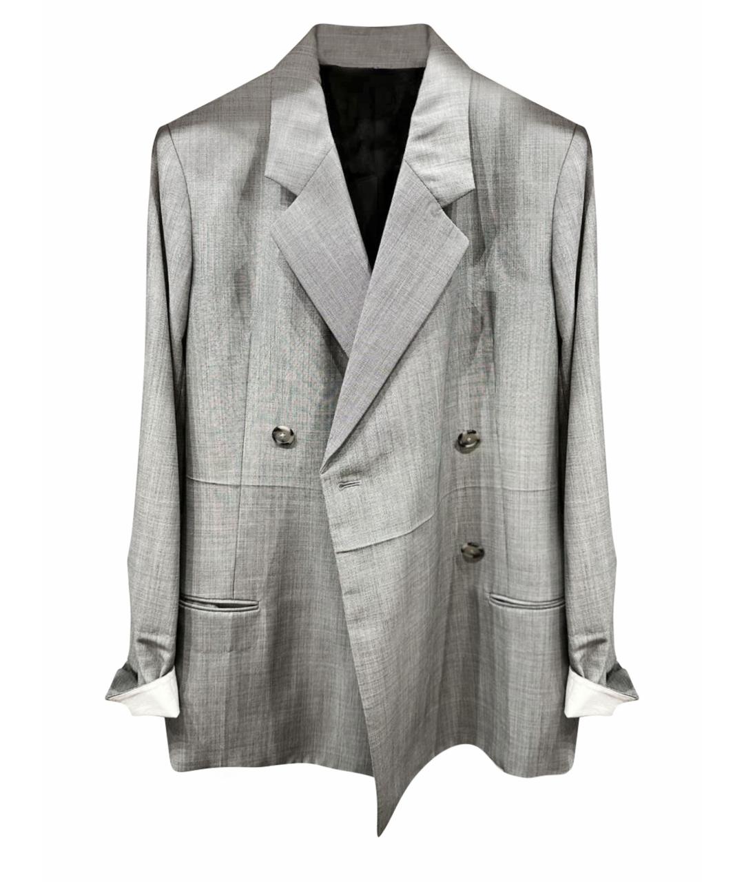 HELMUT LANG Серый хлопковый жакет/пиджак, фото 1