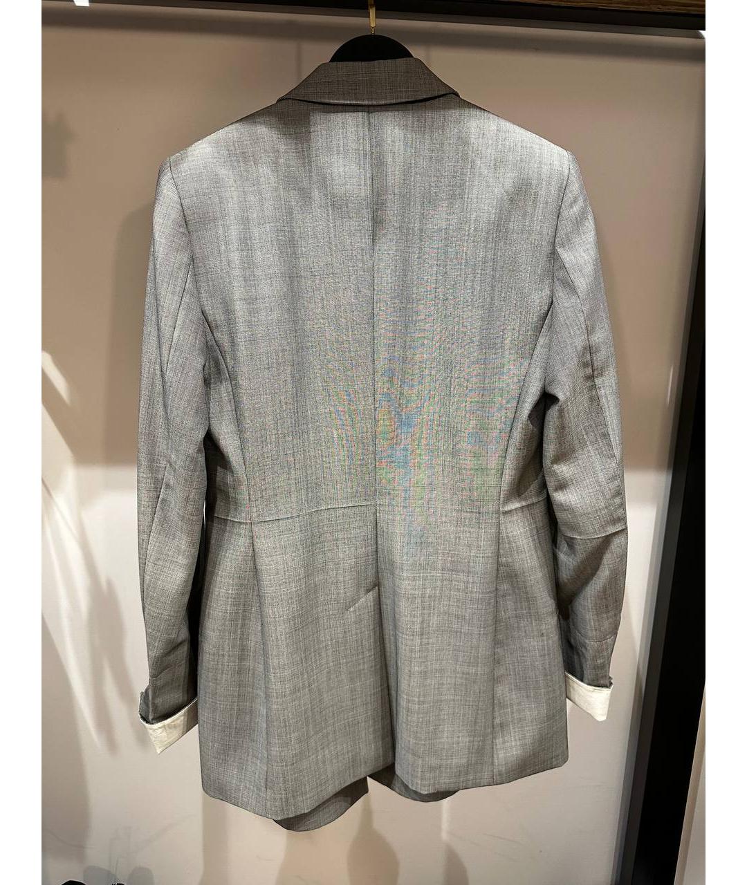 HELMUT LANG Серый хлопковый жакет/пиджак, фото 8