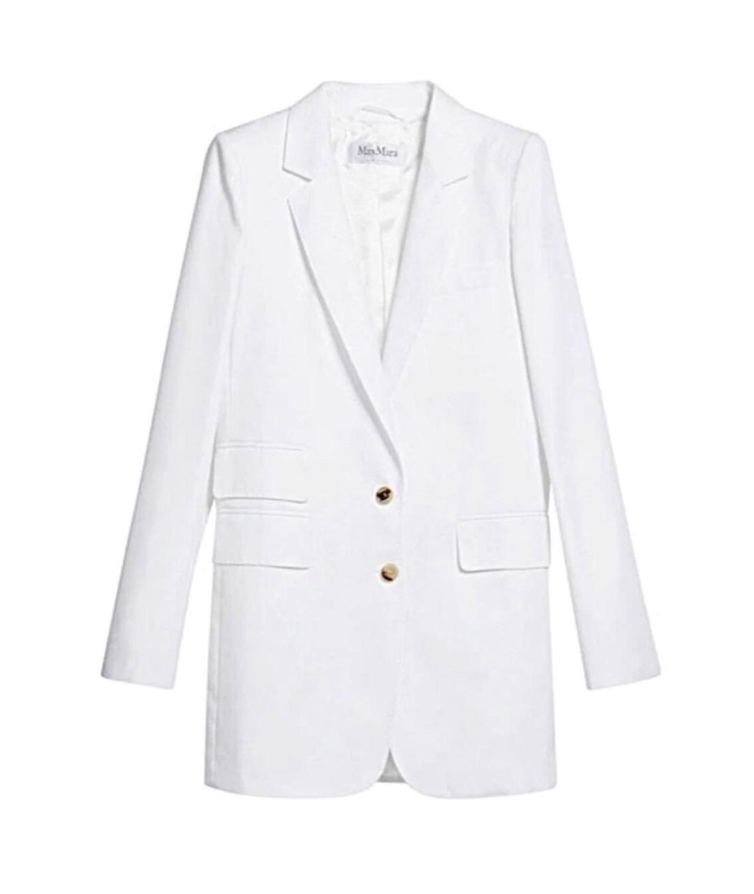 MAX MARA Белый хлопковый жакет/пиджак, фото 1