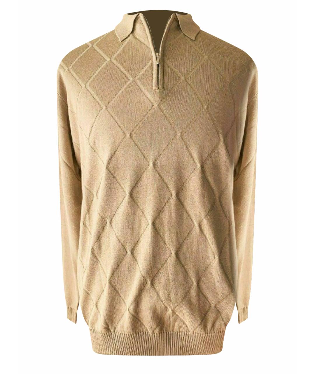 LOUIS VUITTON PRE-OWNED Бежевый шерстяной джемпер / свитер, фото 1
