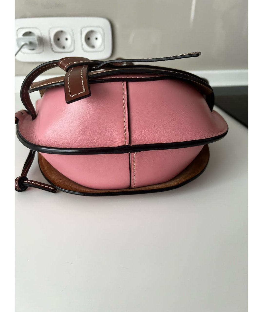 LOEWE Коричневая кожаная сумка через плечо, фото 5