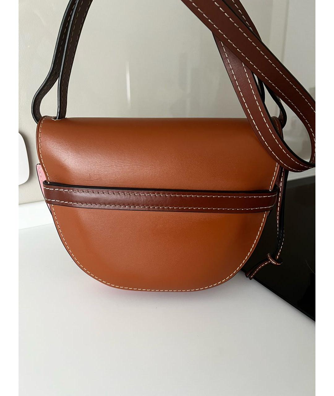 LOEWE Коричневая кожаная сумка через плечо, фото 3