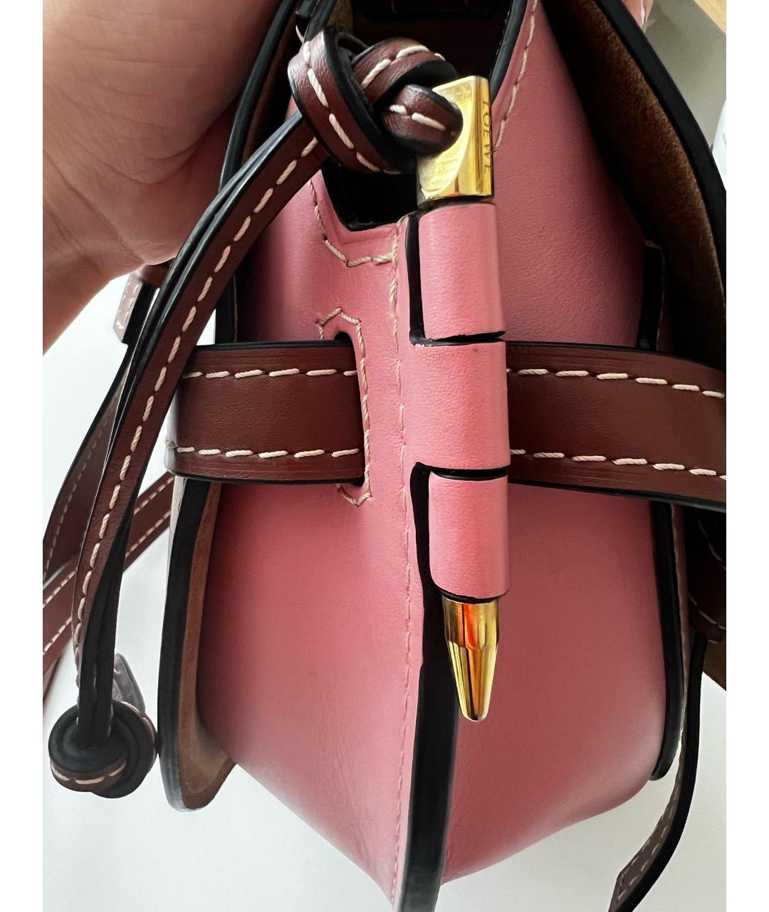 LOEWE Коричневая кожаная сумка через плечо, фото 2