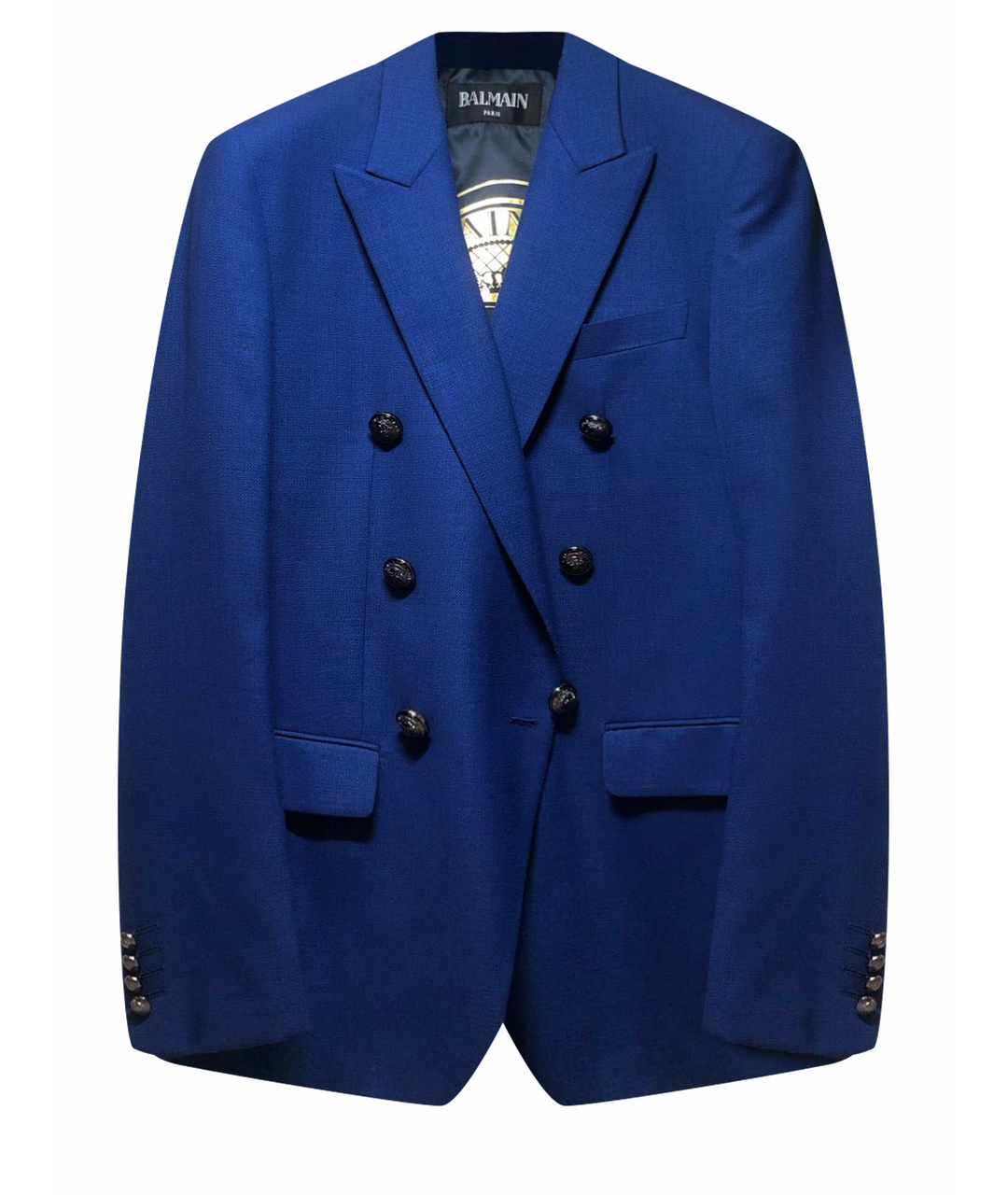 BALMAIN Синий шерстяной пиджак, фото 1