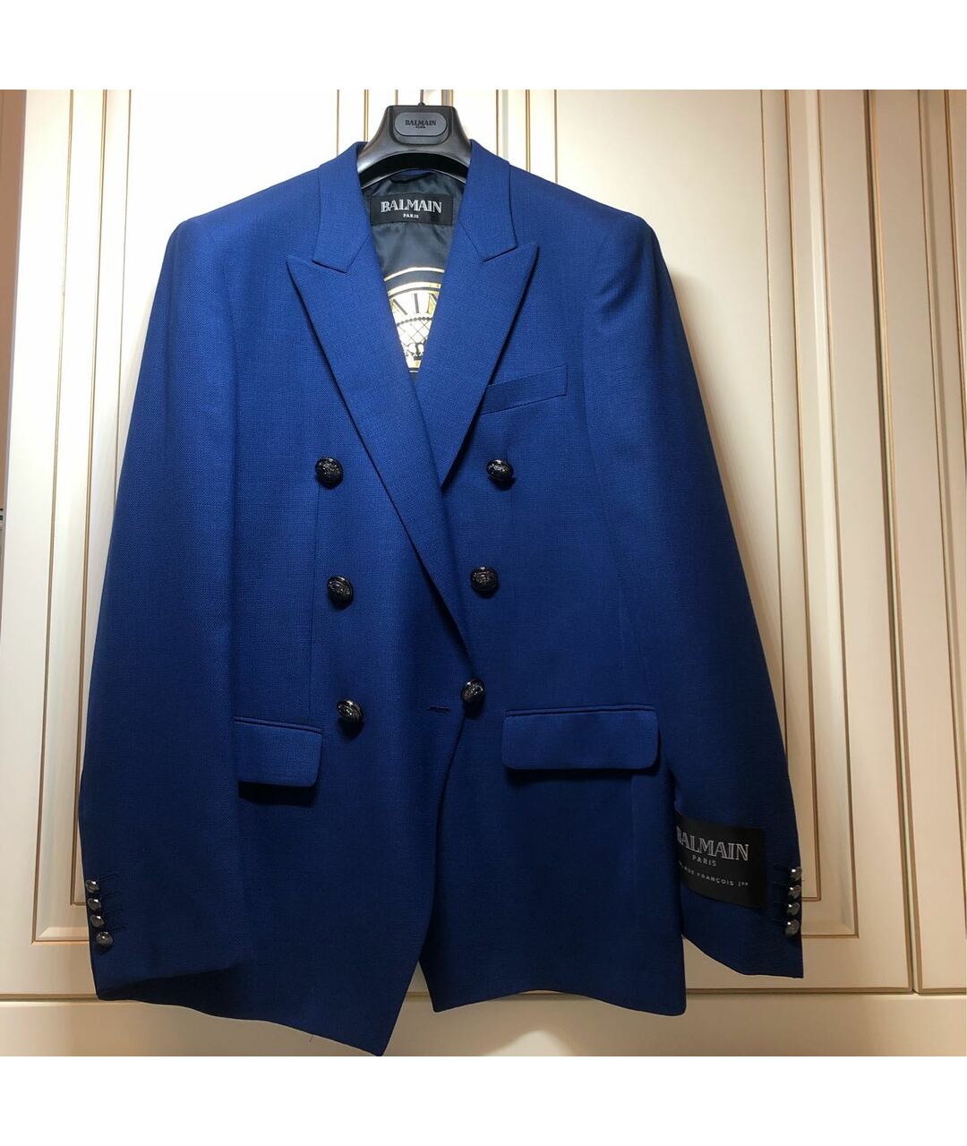 BALMAIN Синий шерстяной пиджак, фото 5