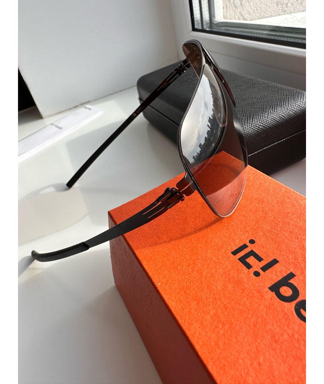 ICBERLIN Коричневые металлические солнцезащитные очки, фото 3