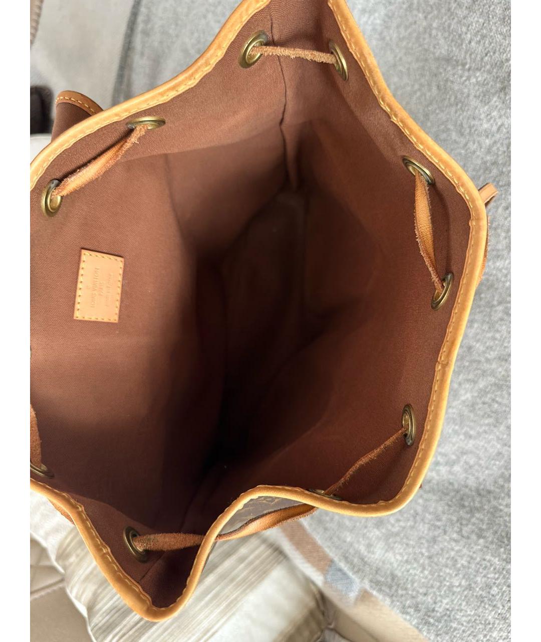 LOUIS VUITTON PRE-OWNED Коричневый кожаный рюкзак, фото 4