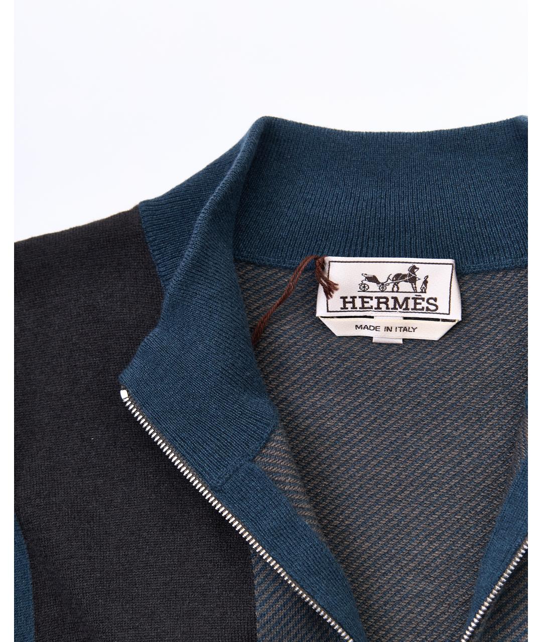 HERMES PRE-OWNED Синий кашемировый джемпер / свитер, фото 5
