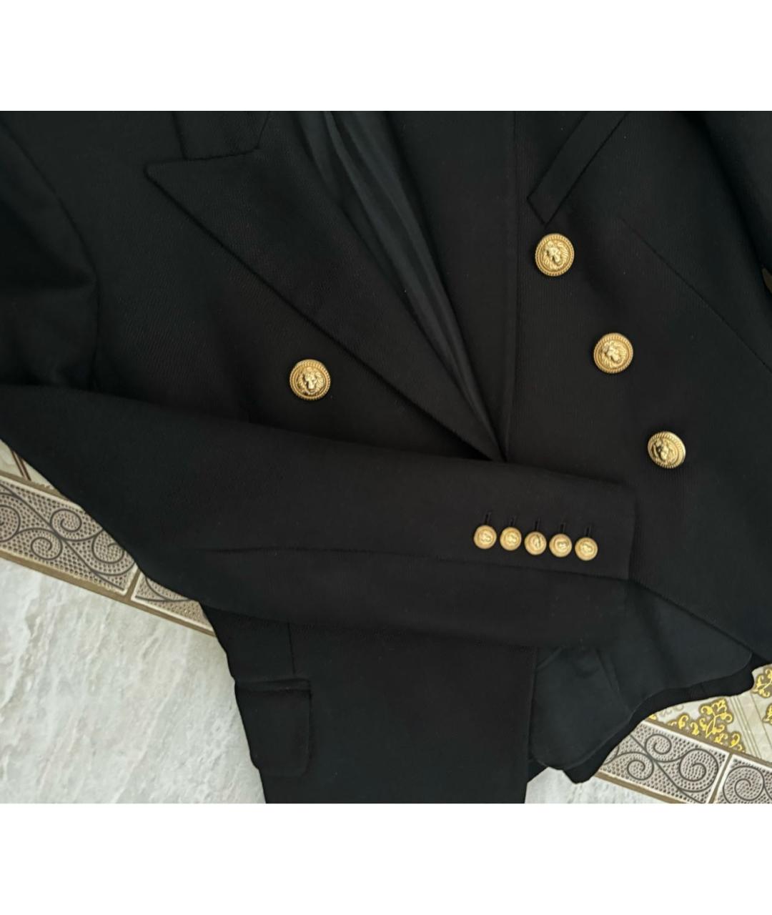 BALMAIN Черный вискозный жакет/пиджак, фото 5