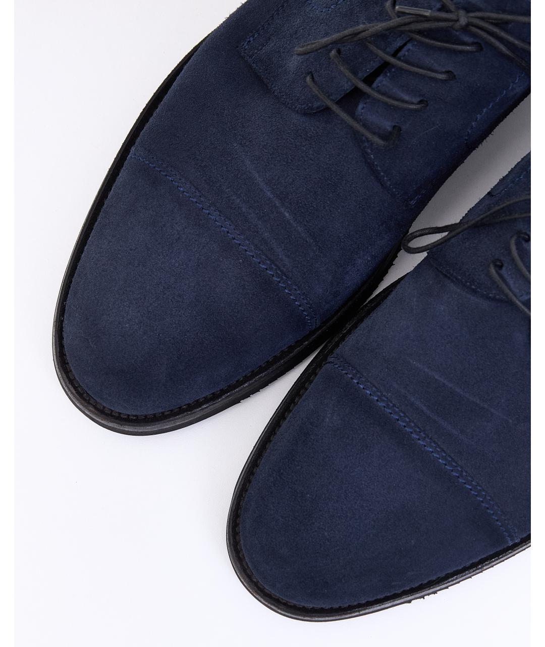UOMO COLLEZIONI Синие замшевые туфли, фото 4